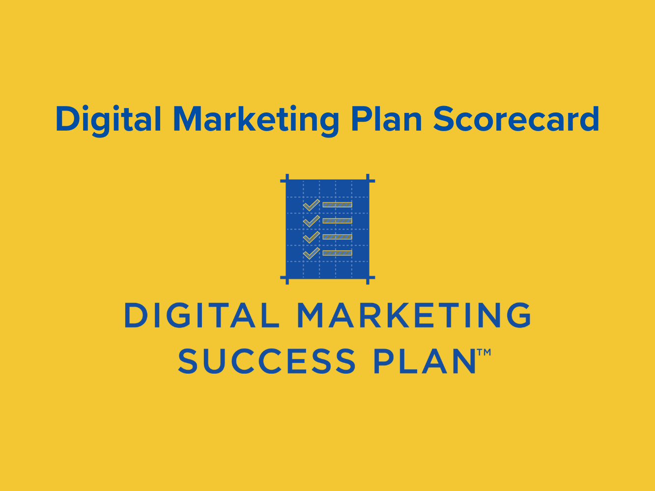 Digital Marketing Plan Scorecard